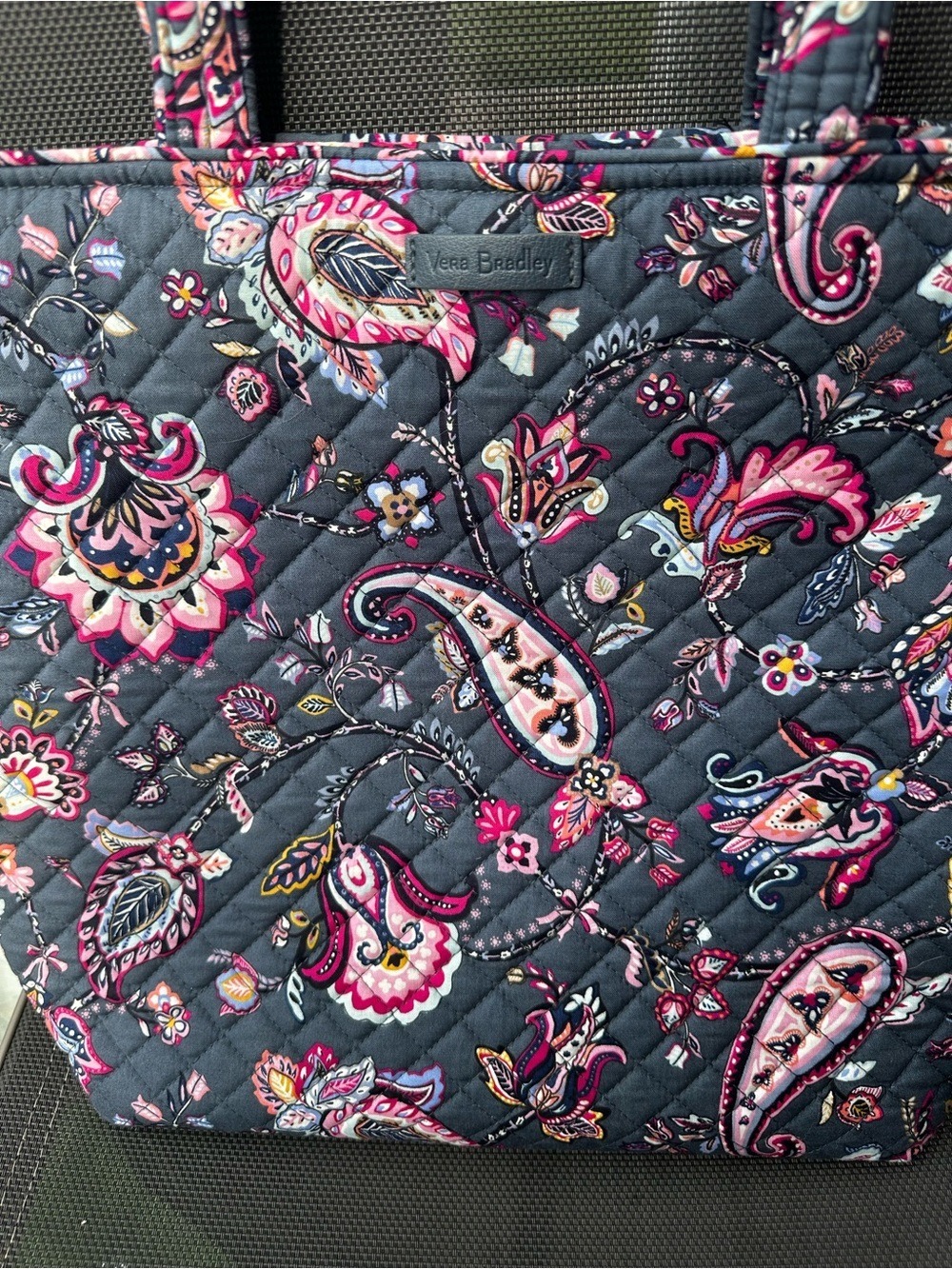 Vera Bradley Quilted Tote Bag Felicity Paisley Pattern Coastal Grandma Teacher - Picture 4 of 6